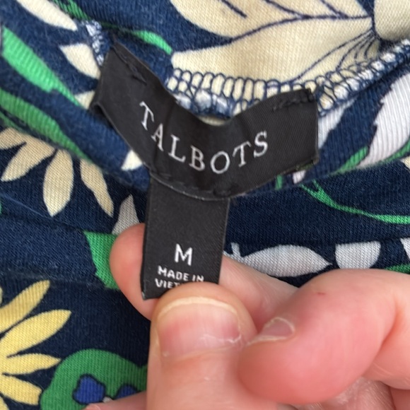 Talbots Navy knit maxi skirt beautiful floral size M - Picture 4 of 5